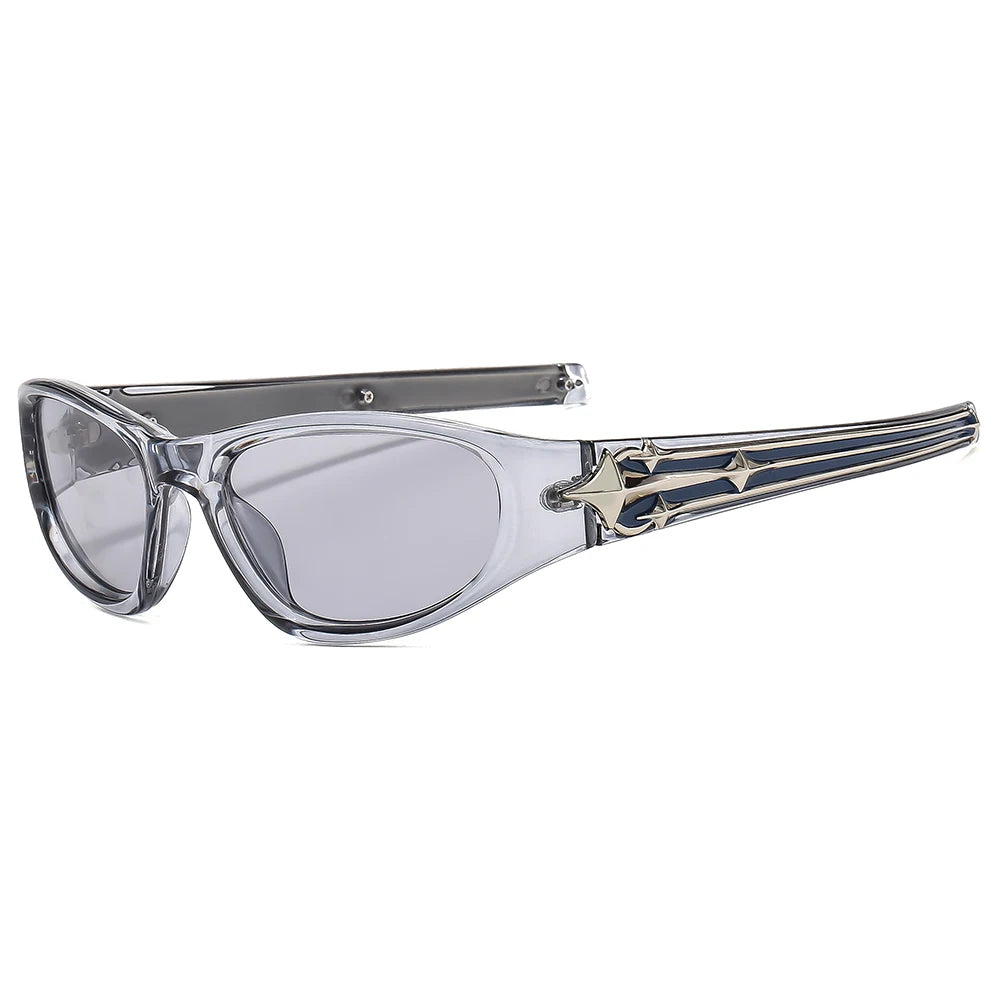Newest Y2K Ins Style Sunglasses for Men Custom Pink PC Frame UV Protection Sport Cycling Eyeglasses with Sun Glasses