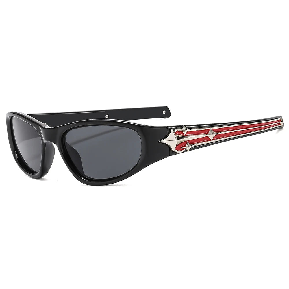 Newest Y2K Ins Style Sunglasses for Men Custom Pink PC Frame UV Protection Sport Cycling Eyeglasses with Sun Glasses