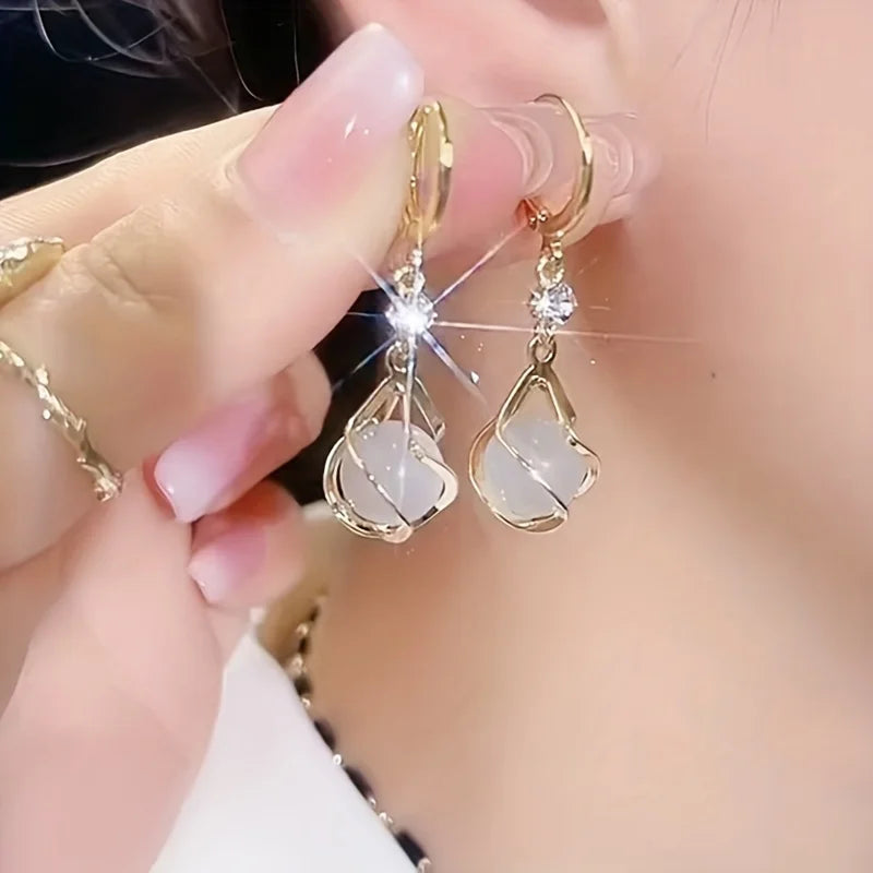 Earrings Shining New Creative Fashion Simple Party Commemorative Gift for Family and Friends Jewelry Versatile Exquisite