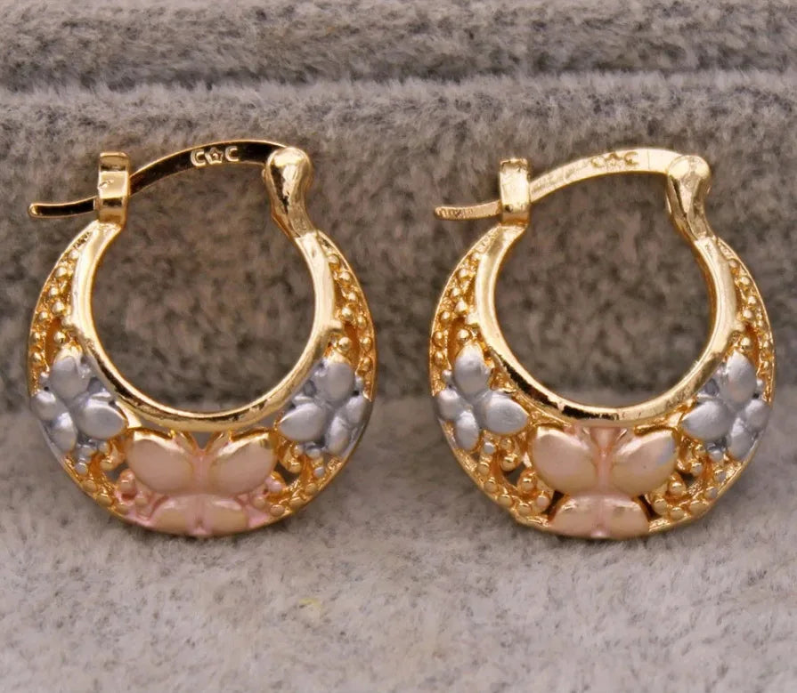 Wholesale Retro Copper Golden Big Circle Fashionable Twist Earring for Women Cross-Border Hoop Earrings