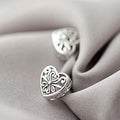 REETI 925 Sterling Silver Heart Stud Earrings for Women Elegant Wedding Jewelry Pendientes