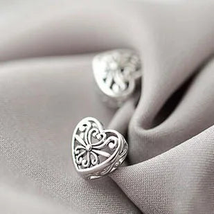 REETI 925 Sterling Silver Heart Stud Earrings for Women Elegant Wedding Jewelry Pendientes