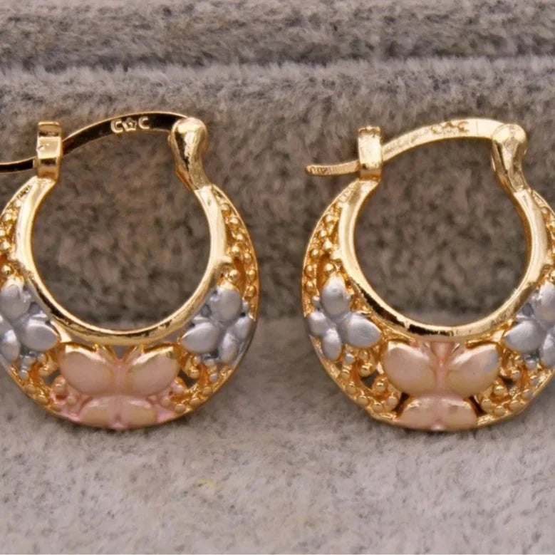 Wholesale Retro Copper Golden Big Circle Fashionable Twist Earring for Women Cross-Border Hoop Earrings