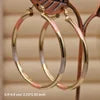 Wholesale Retro Copper Golden Big Circle Fashionable Twist Earring for Women Cross-Border Hoop Earrings