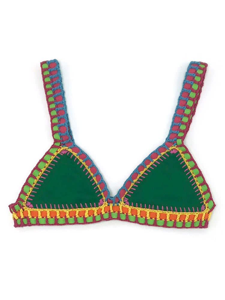 Green Crochet Bikini Set Women Bathing Suit Beachwear Swimwear Feminino Bikinis Maillot De Bain Femme Badeanzug Damen  Swimsuit