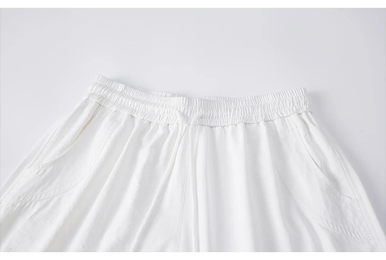 Men's Star Embroidered Parachute Pants Unisex Y2K Hip Hop Baggy Cargo Pants
