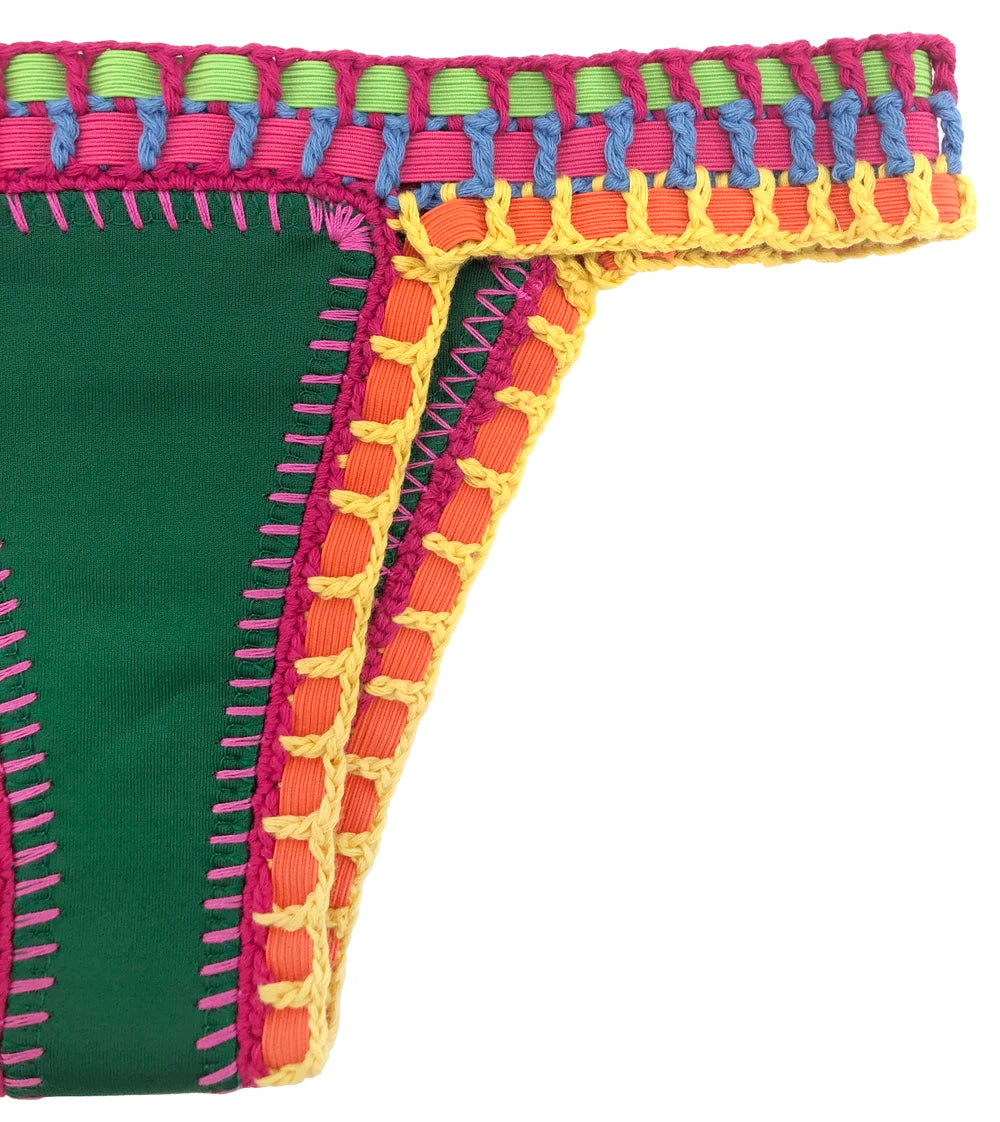 Green Crochet Bikini Set Women Bathing Suit Beachwear Swimwear Feminino Bikinis Maillot De Bain Femme Badeanzug Damen  Swimsuit