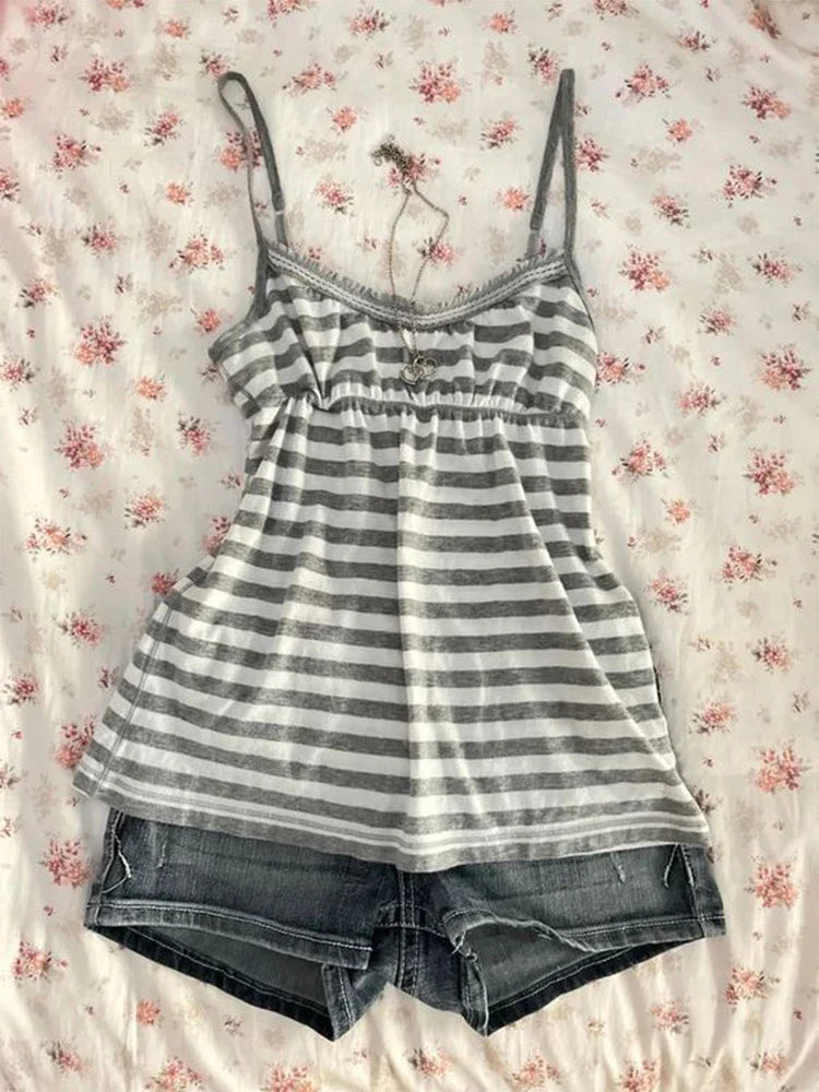 Retro Stripe Crop Top