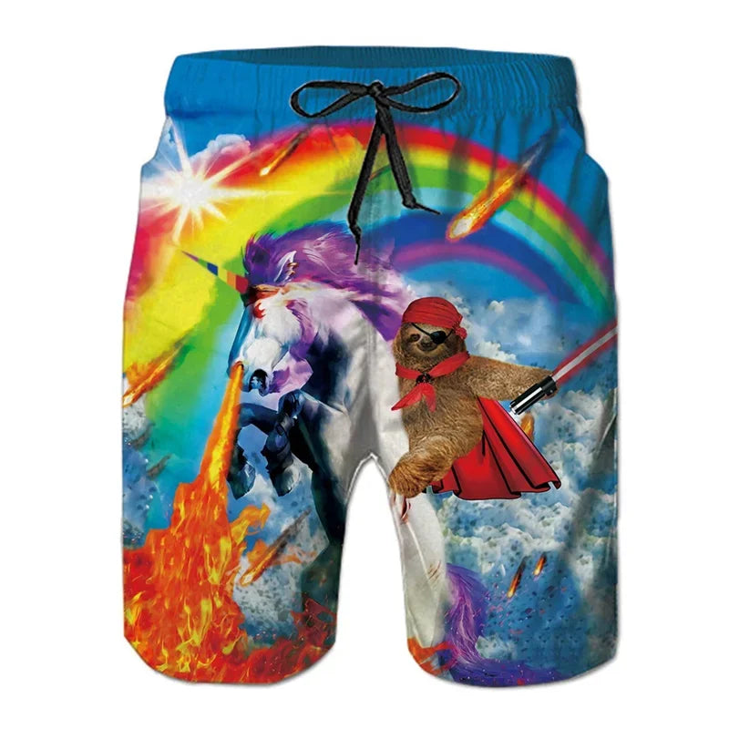 3D Anime Summer New Patrick Star Board Shorts Trunks Quick Dry Beach Swiming Shorts Women Men Hip Hop Short Pants Beach Clothes