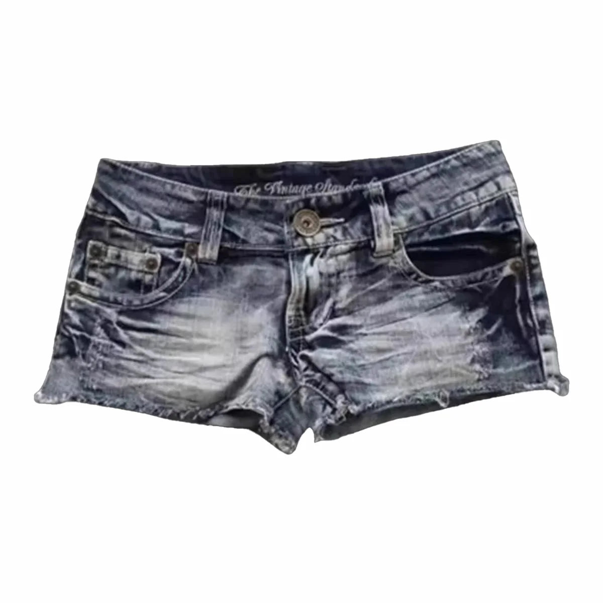 Y2K Flag Graphic Print Fashion British Style Mini Shorts Harajuku Pocket Denim Shorts Women Goth Slim Sexy Low Rise Short Pants