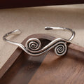 Vintage Bohemian Adjustable Vintage Bracelet Handmade Ethnic Tribal Bracelet with Spirals and Carvings for Easter or Daily Wear