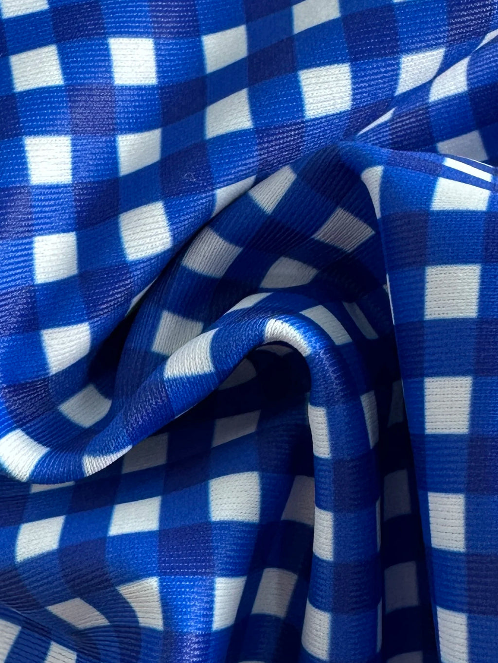 Women's Bikini Set, Ins-Style Picnic Mat Blue and White Plaid Two-Piece Swimsuit, Popular Bowknot Design, Sexy Halter Neck Tie-Up Triangle Top and Tie-Up Triangle Bottoms