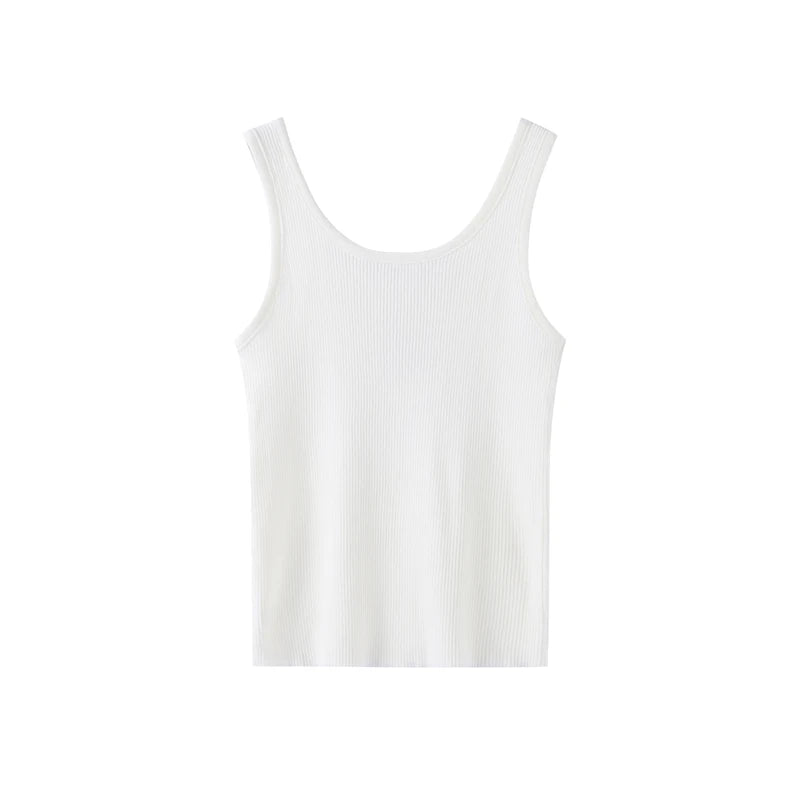 Fashion Fish Sequined Vest for Women Casual U Neck Sleeveless Female Slim Beads Embroidery Tops Summer Lady Beach Vest Street