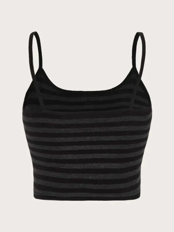 Chic Striped Cami Crop Top
