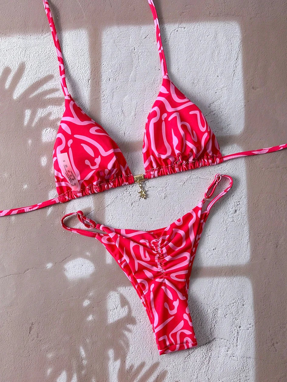 Sexy Leopard Push Up Bikinis Two Piece Bathing Suits 2026 Micro Bikini Sets Women Swimsuit Beach Wear Thong Swimwear for Female