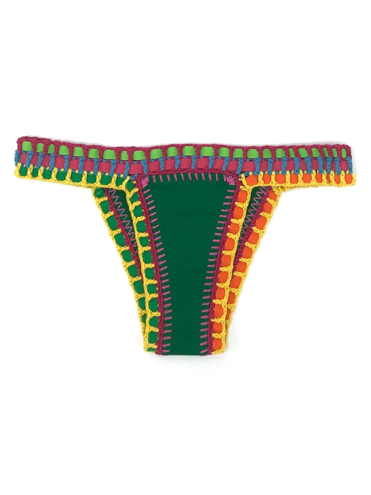 Green Crochet Bikini Set Women Bathing Suit Beachwear Swimwear Feminino Bikinis Maillot De Bain Femme Badeanzug Damen  Swimsuit