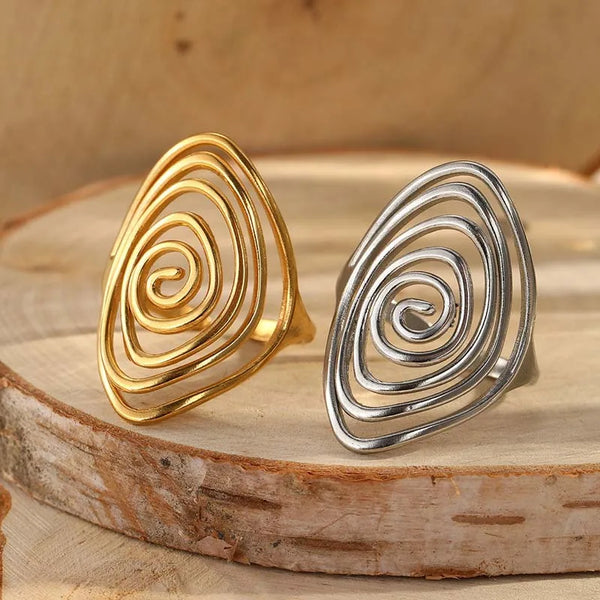 Stylish Spiral Adjustable Rings